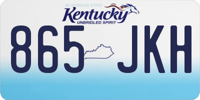 KY license plate 865JKH