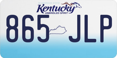 KY license plate 865JLP