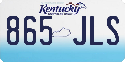 KY license plate 865JLS