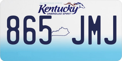 KY license plate 865JMJ
