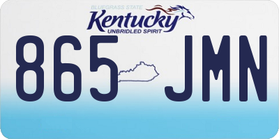 KY license plate 865JMN