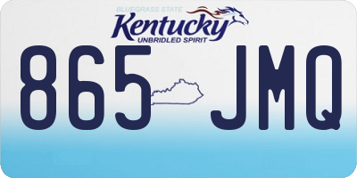 KY license plate 865JMQ