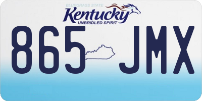 KY license plate 865JMX