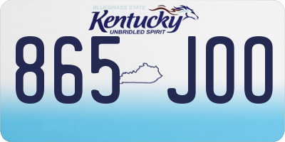 KY license plate 865JOO