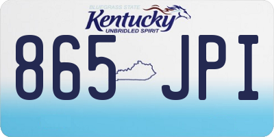 KY license plate 865JPI