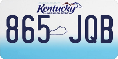 KY license plate 865JQB
