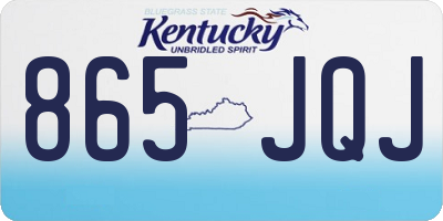 KY license plate 865JQJ