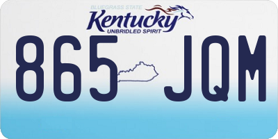 KY license plate 865JQM