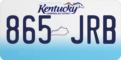 KY license plate 865JRB