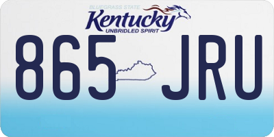 KY license plate 865JRU
