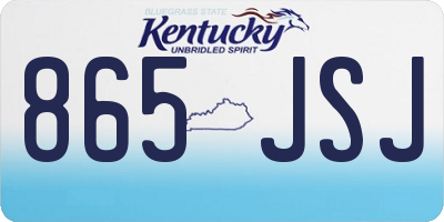 KY license plate 865JSJ