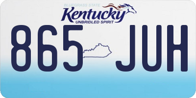 KY license plate 865JUH