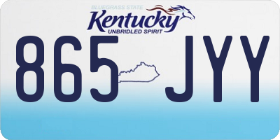 KY license plate 865JYY