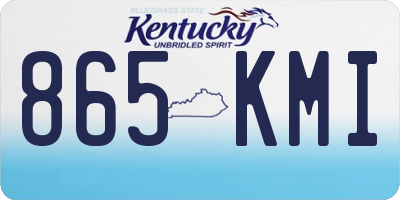 KY license plate 865KMI