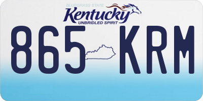 KY license plate 865KRM