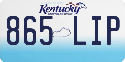 KY license plate 865LIP