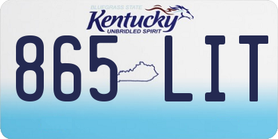 KY license plate 865LIT