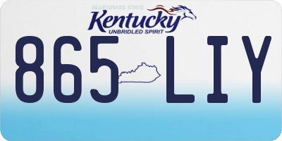 KY license plate 865LIY