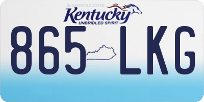 KY license plate 865LKG