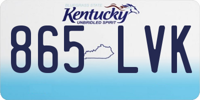 KY license plate 865LVK