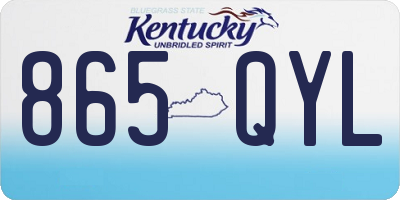 KY license plate 865QYL