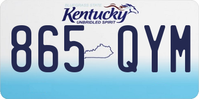 KY license plate 865QYM