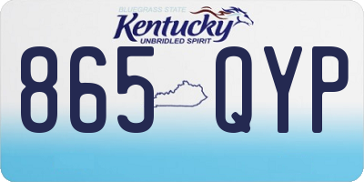 KY license plate 865QYP