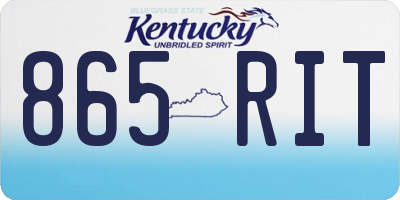 KY license plate 865RIT