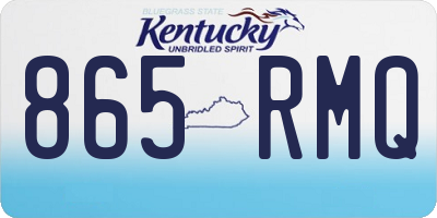 KY license plate 865RMQ
