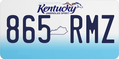 KY license plate 865RMZ