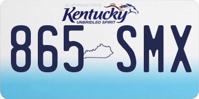 KY license plate 865SMX