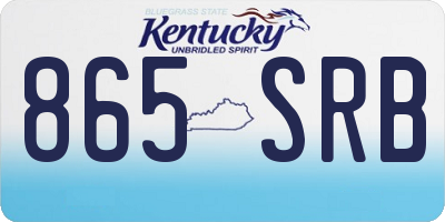 KY license plate 865SRB