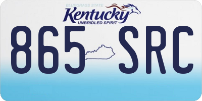 KY license plate 865SRC