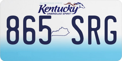 KY license plate 865SRG