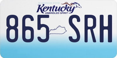KY license plate 865SRH