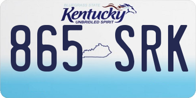 KY license plate 865SRK