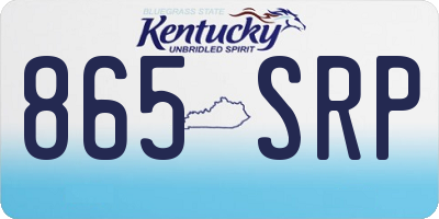 KY license plate 865SRP