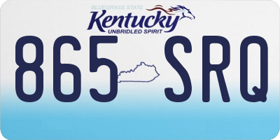 KY license plate 865SRQ