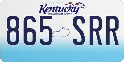 KY license plate 865SRR