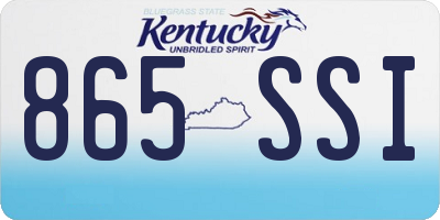 KY license plate 865SSI
