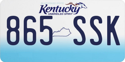 KY license plate 865SSK