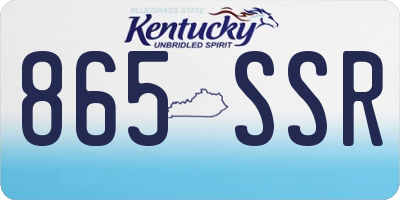 KY license plate 865SSR