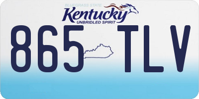 KY license plate 865TLV
