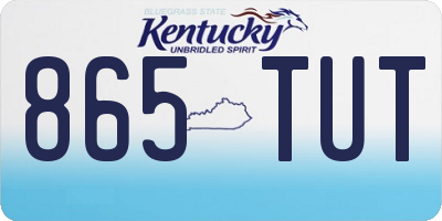 KY license plate 865TUT