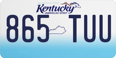 KY license plate 865TUU