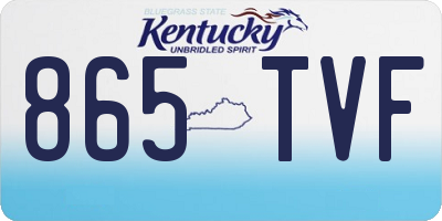 KY license plate 865TVF