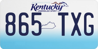 KY license plate 865TXG