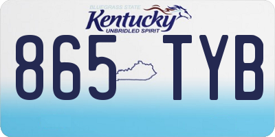 KY license plate 865TYB