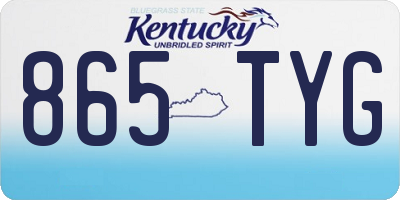 KY license plate 865TYG