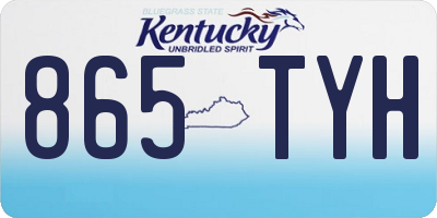 KY license plate 865TYH